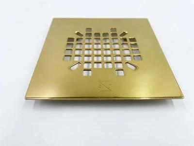 Stainless Steel Brushed Gold 4 Inch Round Shower Drain