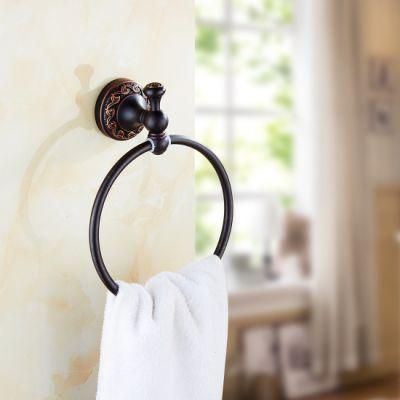 FLG Oil Rubbed Bronze Bathroom Towel Ring Wall Mounted