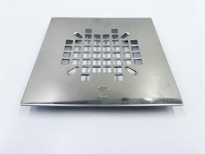 Stainless Steel 304 Orb Surface 4 Inch Square Shower Drain