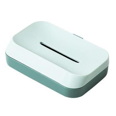 B03 Bathroom Tray Soap Case Wall Mounted No Drilling Storage Plastic Soap Box