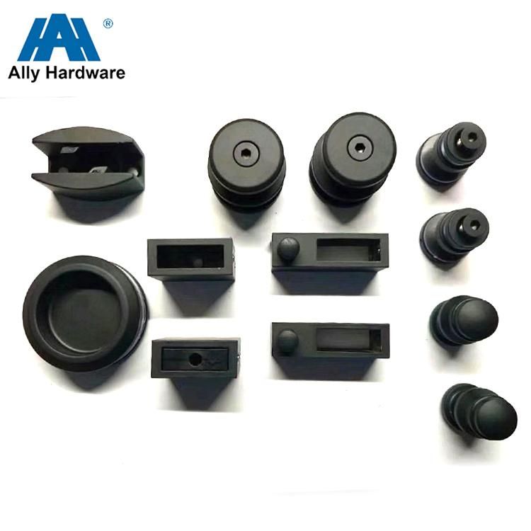 Hotel Apartments Black Satin Chrome Glass Door Hardware