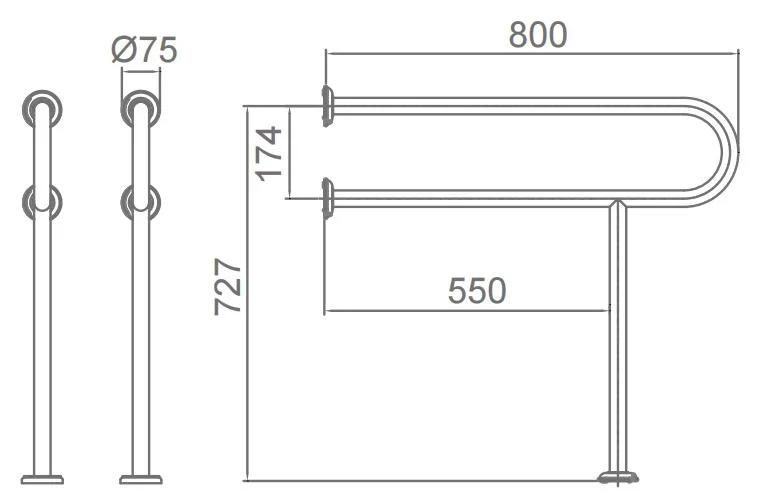 Big Sale Stainless Steel Satin Finished Safety Grab Bar