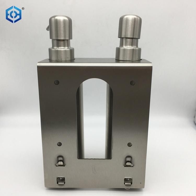 Stainless Steel Wall Mounted Double Pump Soap Dispenser for Bathroom