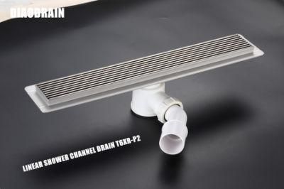 Heel Guard Top Linear Shower Channel Drain with Floor Trap