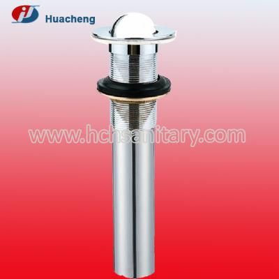 Brass Rotating Top Slotted Basin Waste Drainer with Pipe