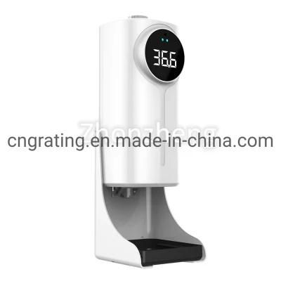 K9 Pro Dual Automatic Liquid Hand Alcohol Spray Forehead and Hand Temperature Measuring Intelligent Sensor Soap Dispenser
