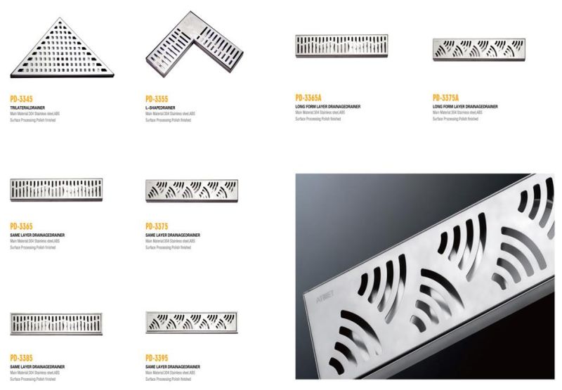 300/600/800 Long Floor Drain with Different Design