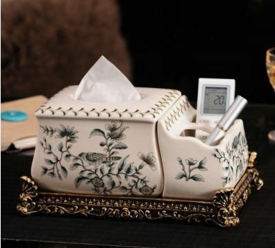 Ceramic Crafts Creative Storage Box Tissue Box Set Home Decoration Self-Designed Tissue Box Set