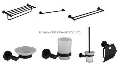304 Stainless Steel Black Satin Bathroom Accessories Set