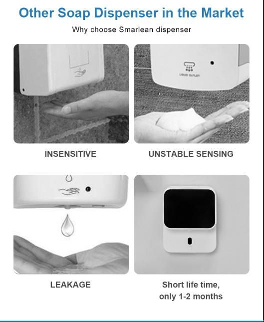 Soap Dispenser Wall Mounted ABS Plastic Liquid Soap Dispenser