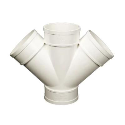 UPVC Drainage Fittings Double Y Tee for Water