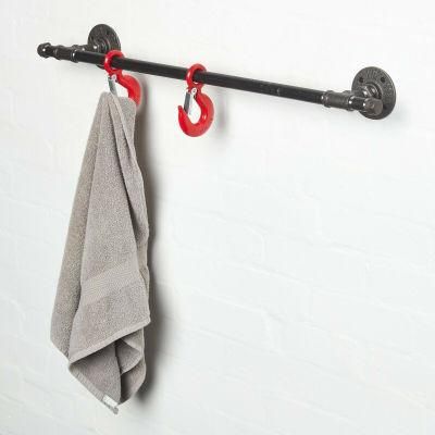 Matte Black Industrial Pipe 3 Piece Towel Hook