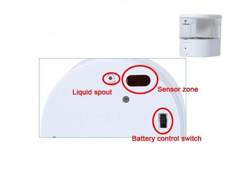 600ml New Design Wall Mount Sensor Liquid Automatic Soap Dispenser