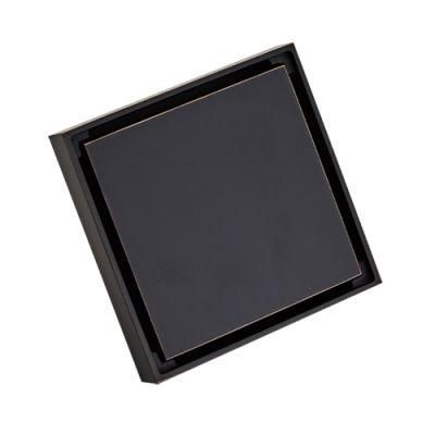 High Quality Black Invisible Tile Insert Floor Drain with Anti-Odor