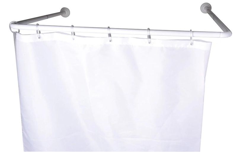 U Shape Shiny Shower Curtain Rod