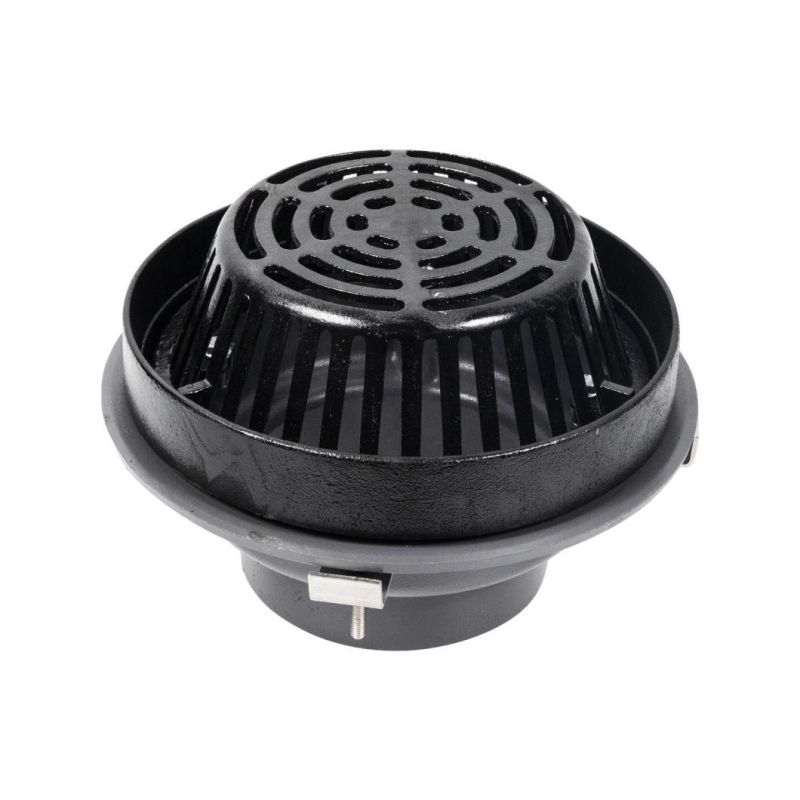 Cast Iron Roof Drain with Dome Strainer