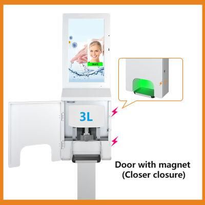 Free Stand LCD Advertising Display with Automatic Hand Sanitizer Dispenser