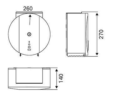 Bathroom Accessories Stainles Steel Tissue Dispenser