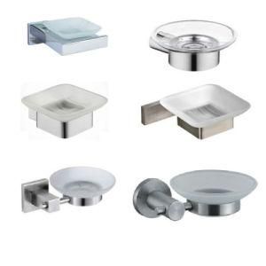 Wall Mounted Bathroom Glass Soap Dish Holder 304 Stainless Steel
