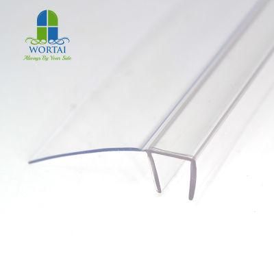 Polycarbonate U with 90 Degree Vinyl Fin Seal for Shower Door Glass