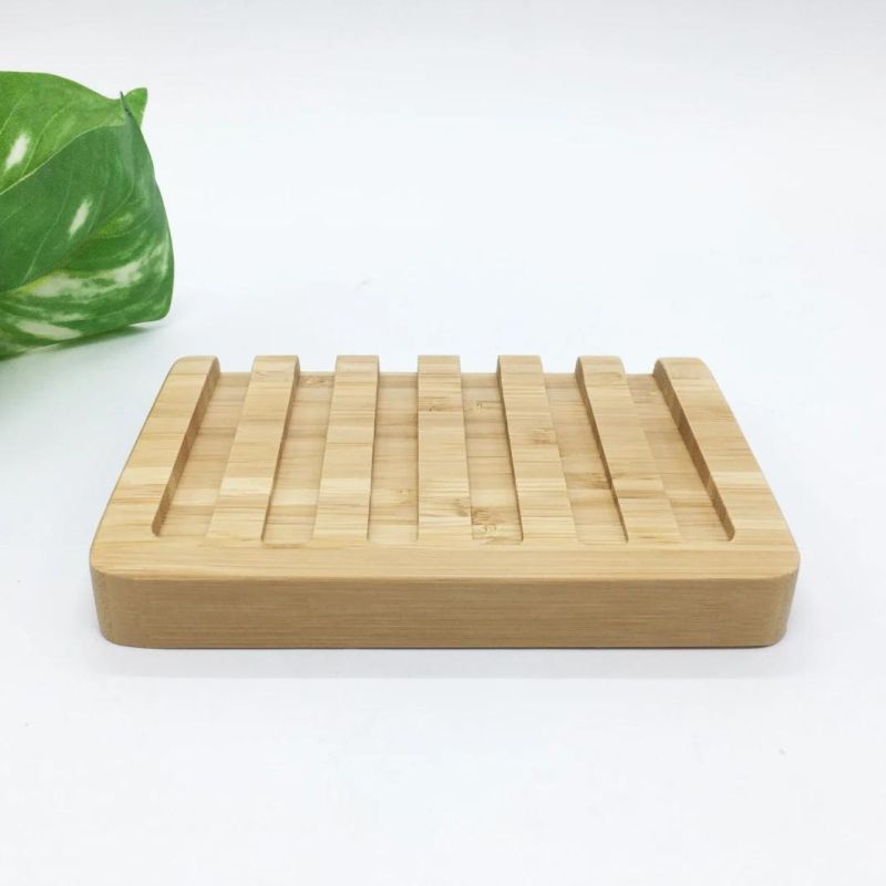 Custom Logo Engraved Bamboo Soap Dish