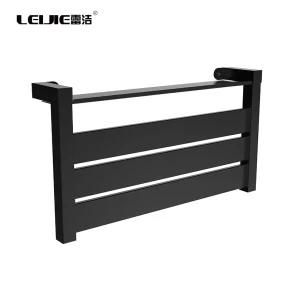 Wall Mount Black Electric Heated Bathroom Towel Racks