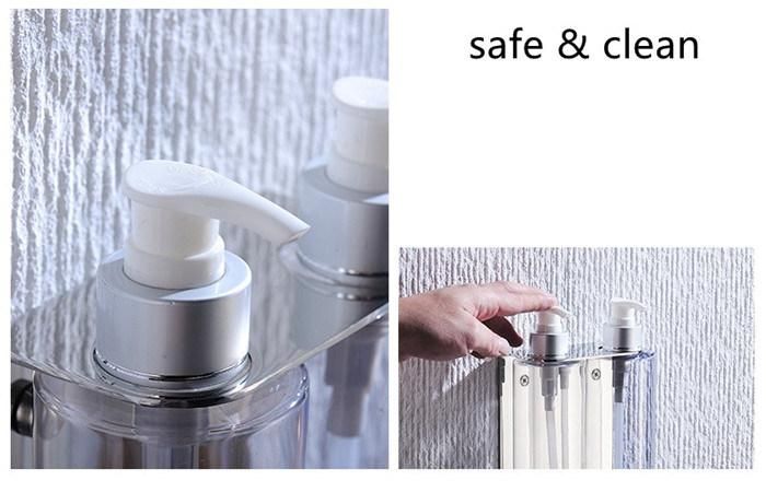 Refillable Pump Bottles Shampoo Conditioner Shower Gel Dispenser Bracket for Hotel Bathroom