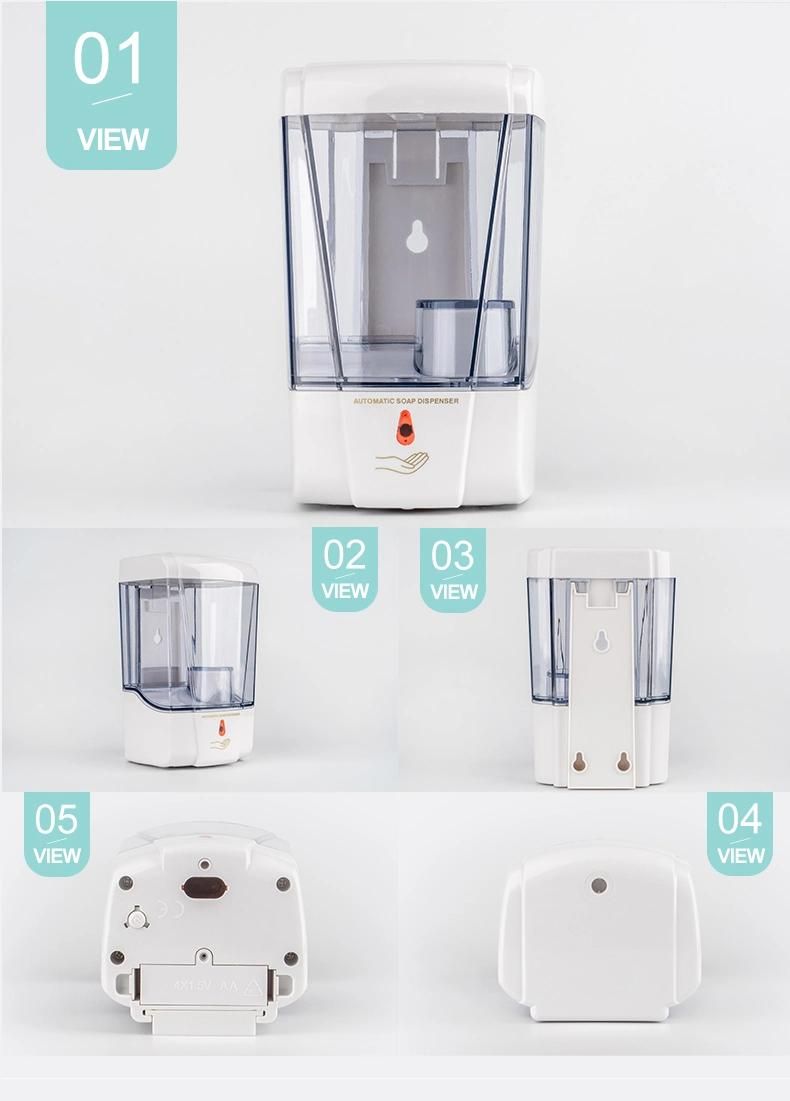 Saige 700ml Hotel Wall Mounted Auto Sensor Touchless Automatic Gel Liquid Soap Dispenser