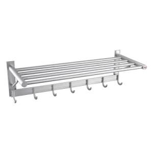 Luolin Aluminum Hotel Towel Rack Bathroom Shelf Shower Towel Bar Organizer, Anodize 92508-14