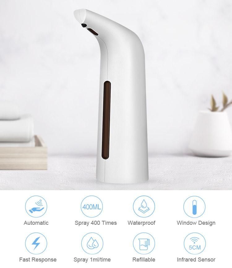 Silicone Dispensing Hand Sanitizer Bottle Automatic Sensor Dispenser for Hospital Hotel Kitchen