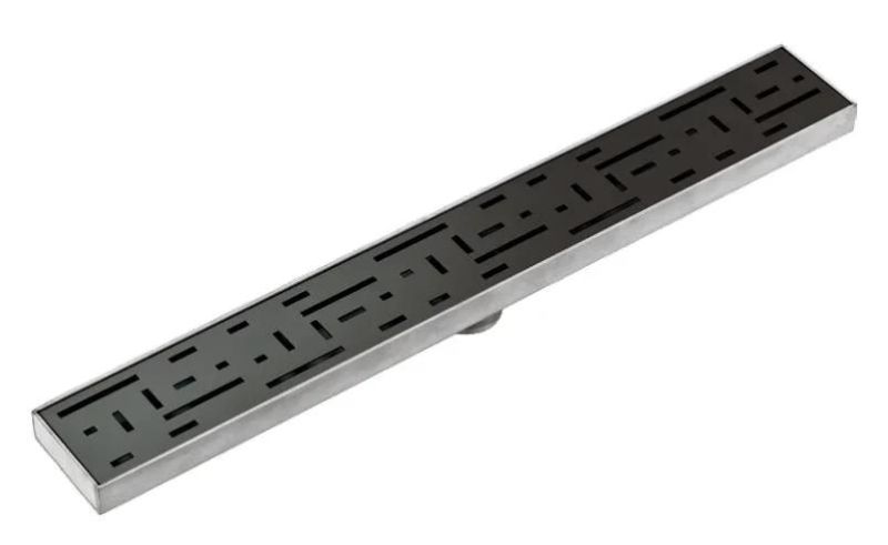 304 Stainless Steel Anti-Odor Black Long Linear Shower Floor Drain Bathroom Drainer