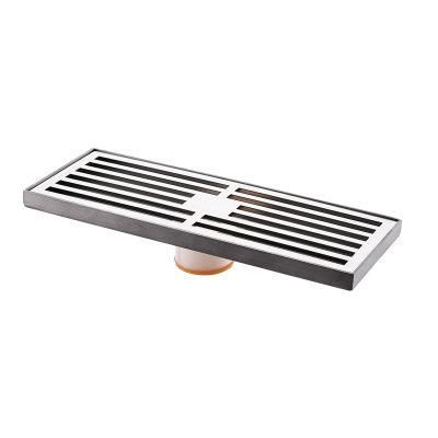 Stainless Steel Concealed Tile Insert Shower Floor Drain Bathroom Rectangle Ceramic Tile Linear Drain