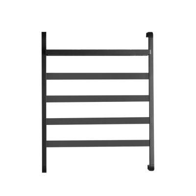 Kaiiy Bathroom Accessories Wall Mounted Electric Radiator Towel Rack Black 5bar Towel Warmer Rack