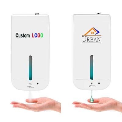 Custom Logo Lean Design Transparent Pump Induction Gel Soap Liquid Automatic Disinfection Dispenser Sensor Dispenser