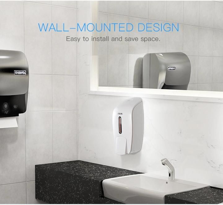 Plastic 800ml Hotel Wall Mounted Hand Soap Dispenser