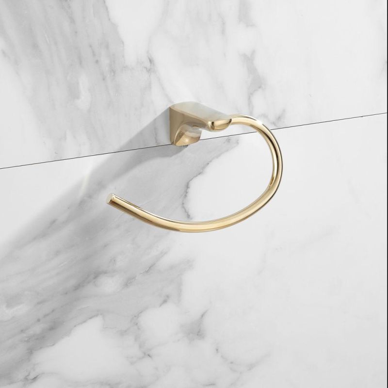 Modern Design Wall Mounted Towel Ring Towel Hook Zinc Alloy+SS201