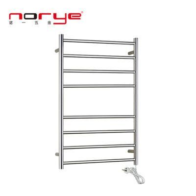 Electric Heated Towel Rail Round Bar Towel Warmer Dryer Rails