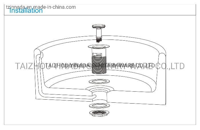 Exported UK Bathroom Basin Drain Plug with Chain Basin Waste Sink Drainer (NDUK004)