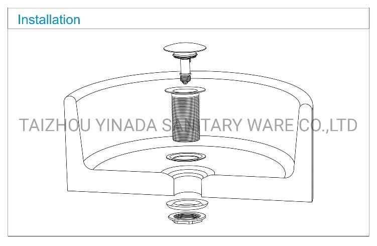 Watermark 1"1/4 Brass Basin Drainer Pop up Waste Sink Strainer for Australia Market (ND519-W)