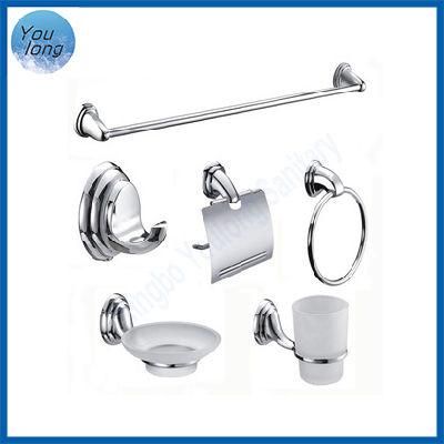 Popular Cheap Chromed Zinc Alloy 6PCS Bathroom Accessories Set