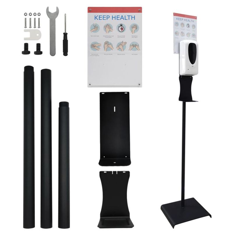 Customize Logo Electric Infrared Sensor Touchless Alcohol Gel Floor Stand Automatic Hand Sanitizer Dispenser