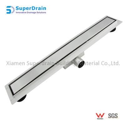 Ss Rectangular Double Use Linear Shower Floor Drain Channel with Flange