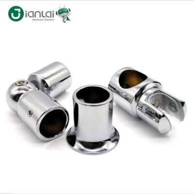 Stainless Steel Copper Shower Room Bathroom Fittings 19mm Glass Pipe Connector