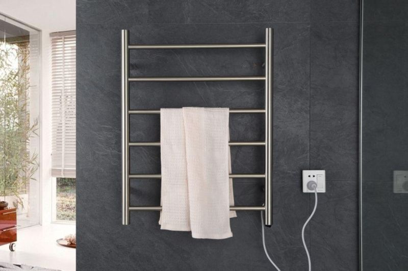 Bedier Heat Towel Rack, Polished Stainless Steel Electric Towel Warmer, Wall-Mounted for Bathroom, Electric Towel Shelf, Heat Towel Rail