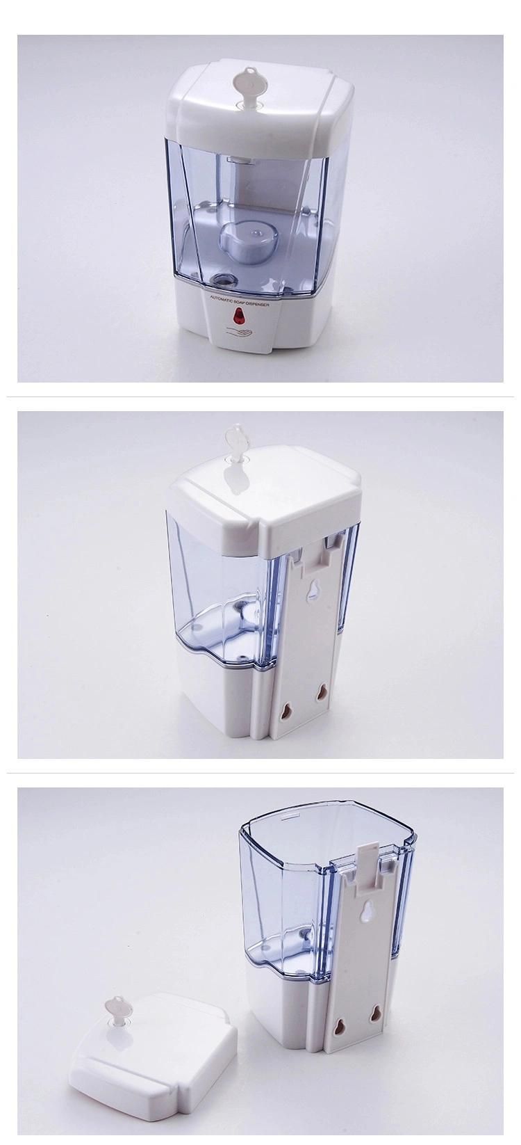 Public Washroom Hand Sanitizer Dispenser Touchless Sensor Wall Mounted Liquid Soap Dispenser Large Capacity 700ml Adapter/ Battery Powered Automatic Liquid Soap