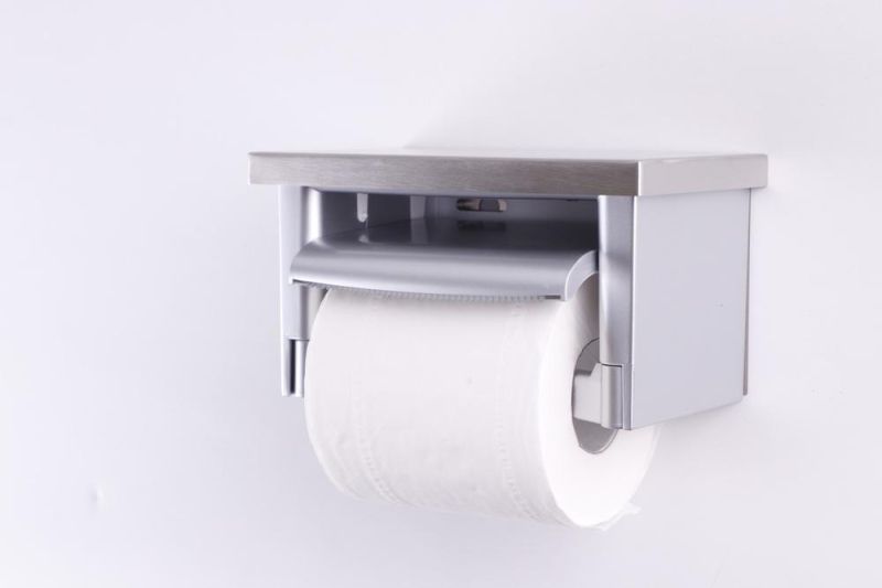 Durable Cheap Tissue Holder Toilet Paper Roll Holder Toilet Paper Holder Dispenser with Shelf