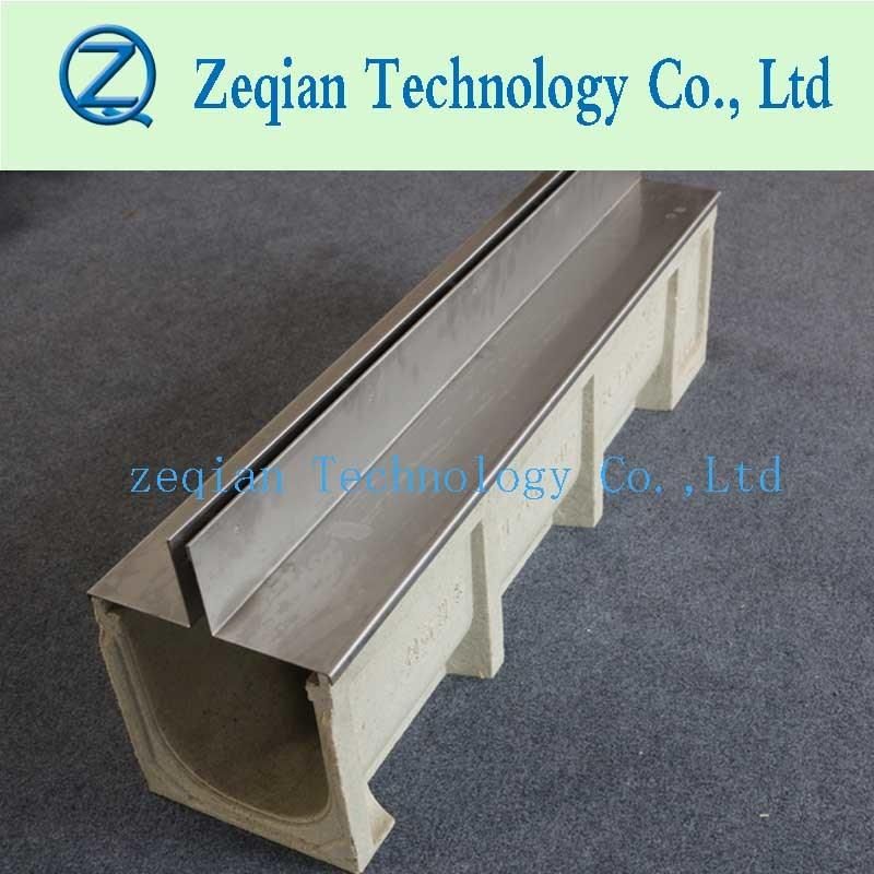 Middle Slotting Galvanize Steel Cover Polymer Edge Drainage Trench Channel