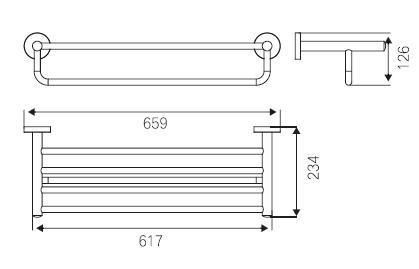 Stainless Steel Bathroom Towel Rack for Hotel