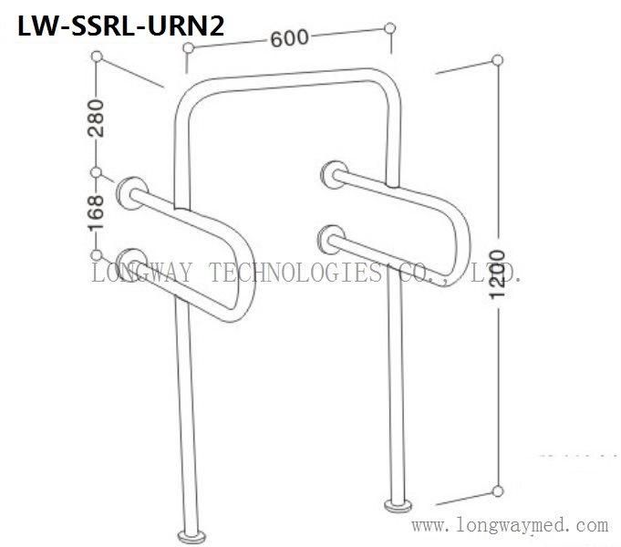 Lw-Ssrl-Urn2 Stainless Steel Grab Rail Around Toilet