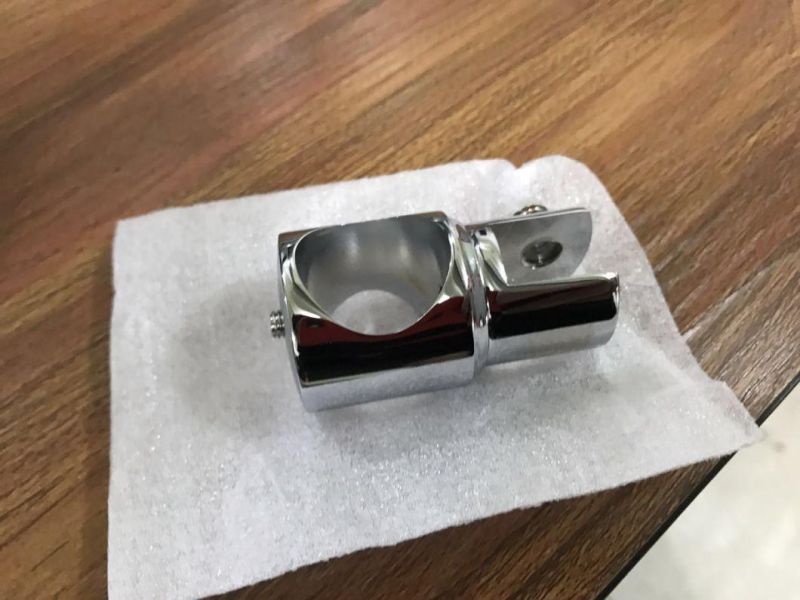 Frameless Glass Support Bar Fitting Zinc Alloy Glass Clamp Connector